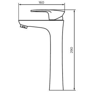 Смеситель для раковины Dorff Alpha D9022000BL